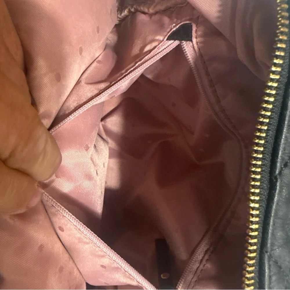 Kate Spade Black and Gold Quilted Backpack - Picture 8 of 11